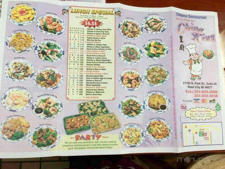 China King - Reed City, MI menu_pic