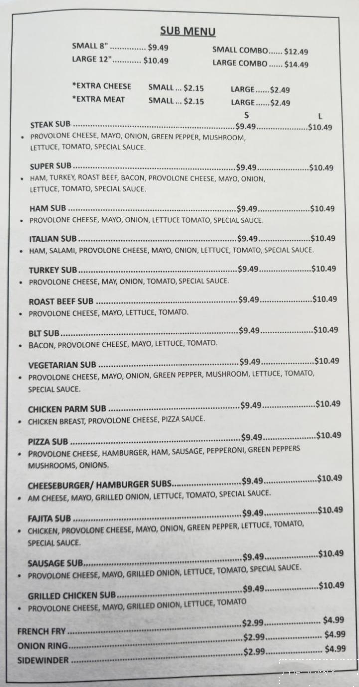 Tho's Pizza & Hot Subs - Badin, NC menu_pic