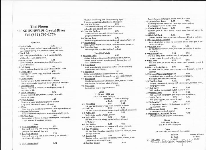 Thai Phoon - Crystal River, FL menu_pic