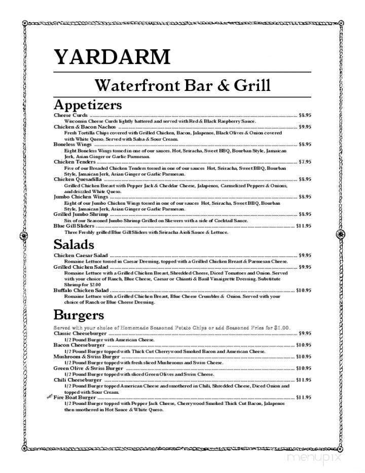 Yardarm - Dubuque, IA menu_pic
