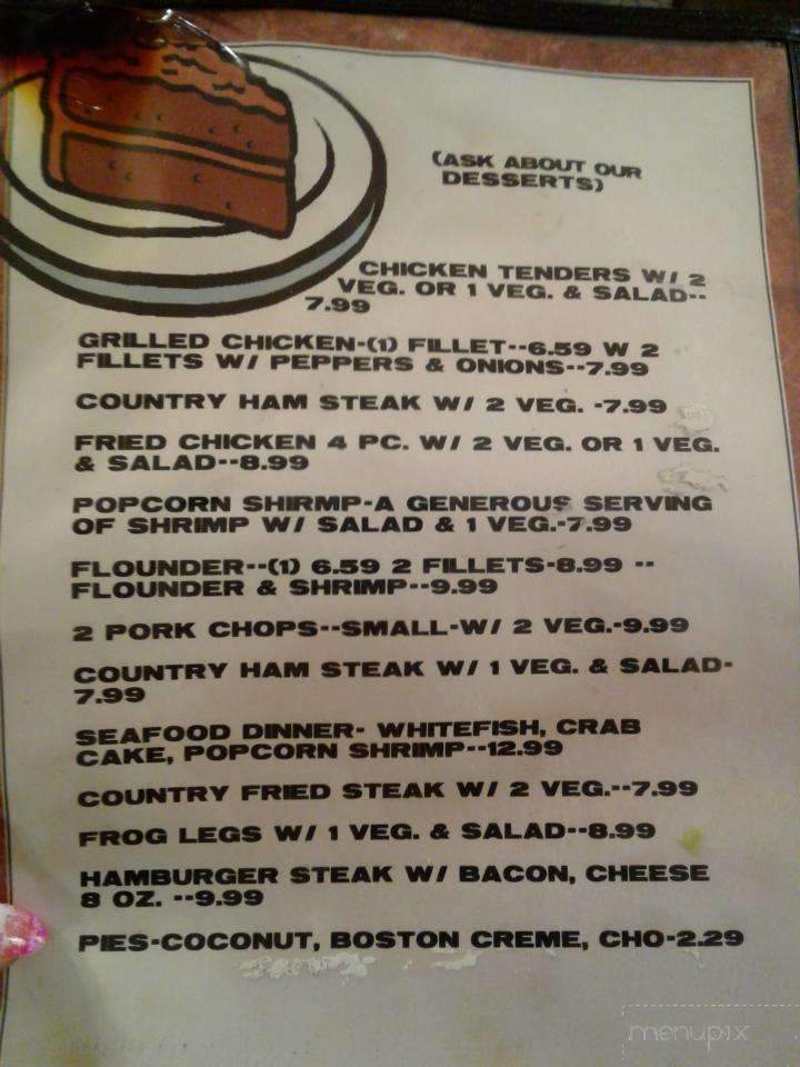 Dudley's Truck Stop - Rocky Mount, VA menu_pic