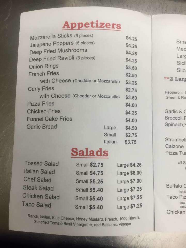 Thad's Place - Montgomery, PA menu_pic