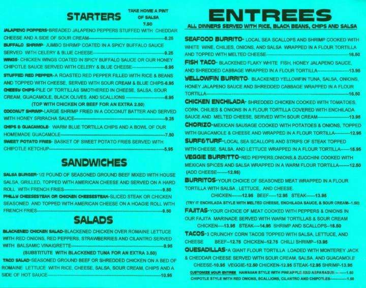 Lex Mex - Ship Bottom, NJ menu_pic