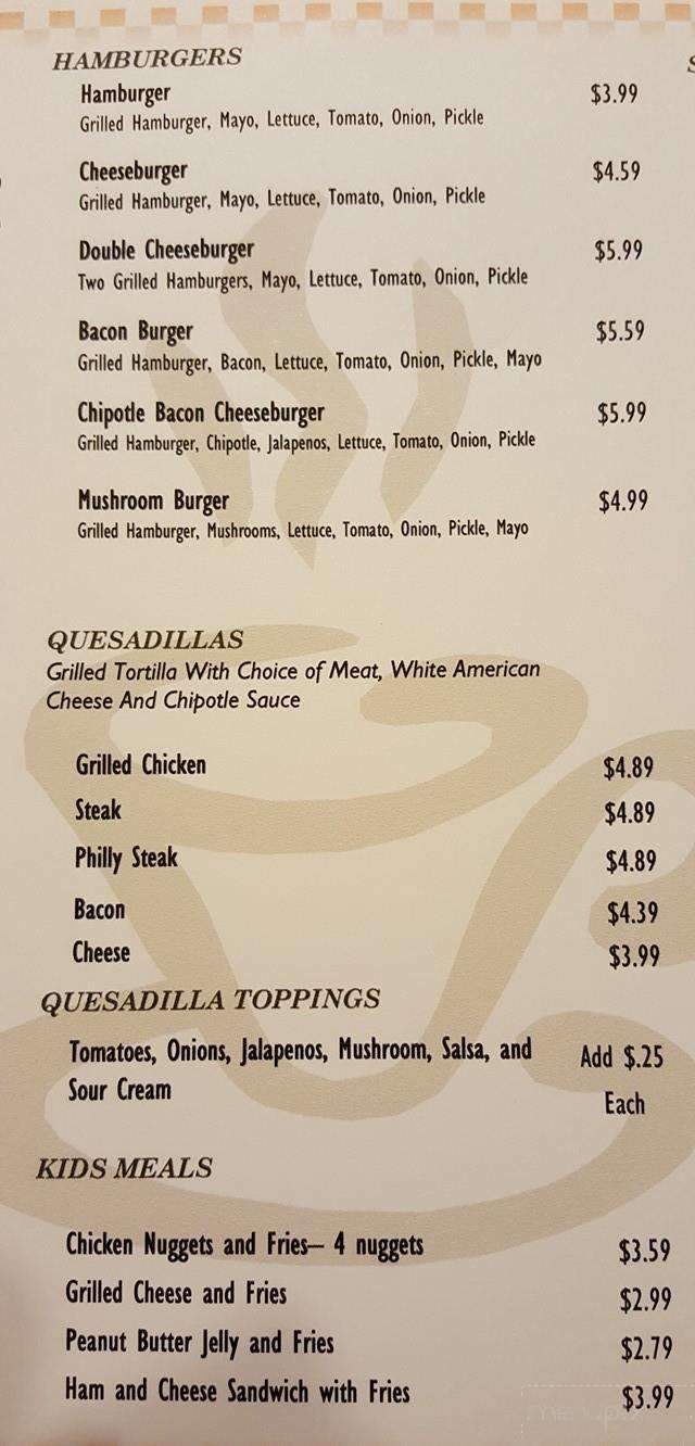 Highway 150 Blues Cafe - Hardinsburg, IN menu_pic