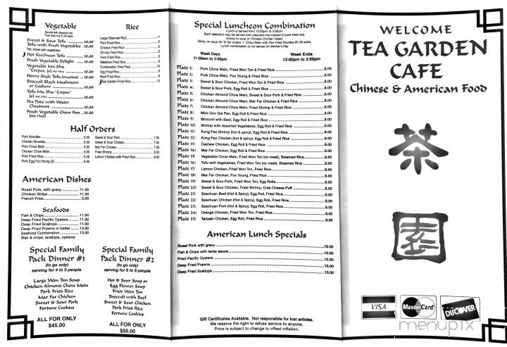 Tea Garden Cafe - Eureka, CA menu_pic