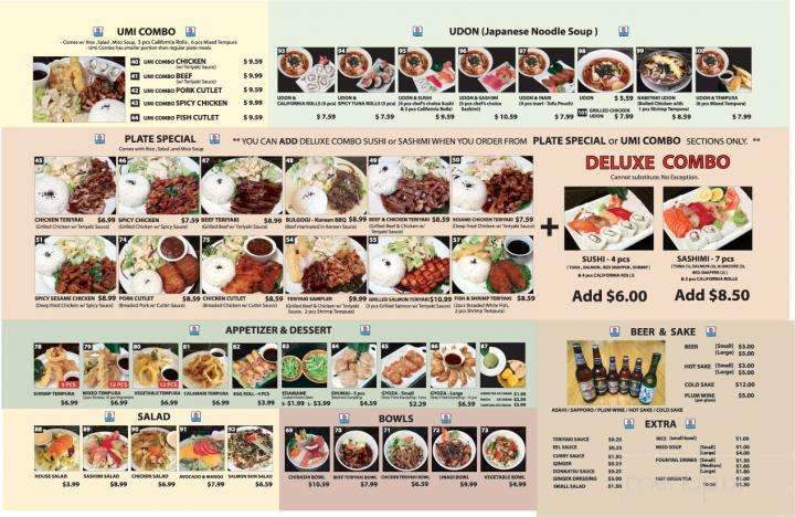 Umi Sushi - Glendora, CA menu_pic