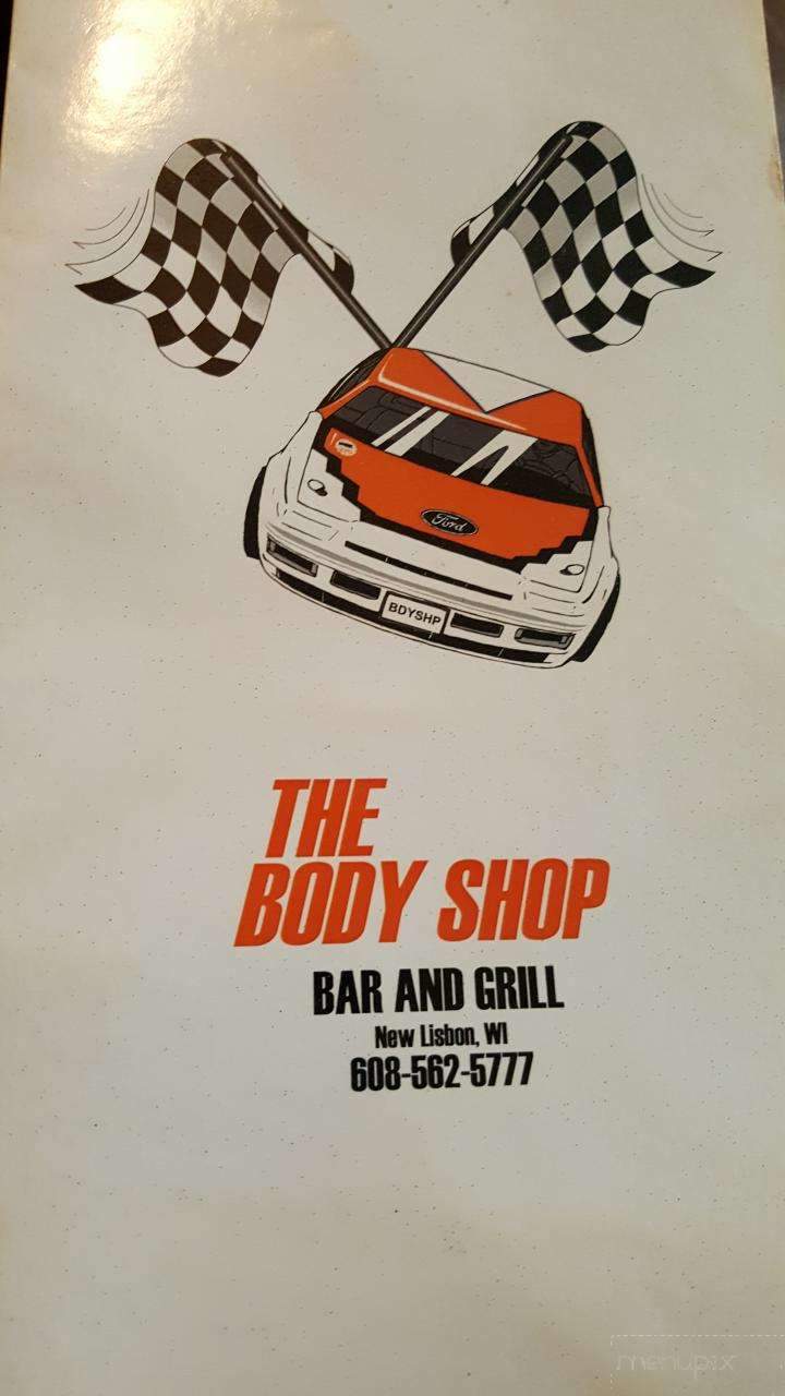 Body Shop Bar & Grill - New Lisbon, WI menu_pic