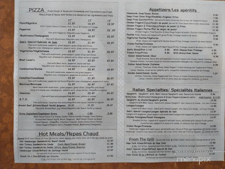 University Tavern - Ottawa, ON menu_pic