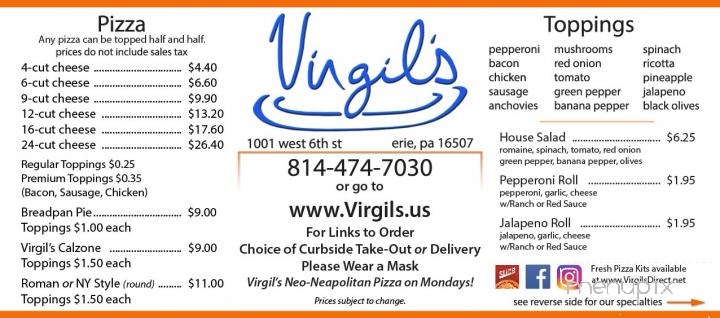 Virgil's Plate - Erie, PA