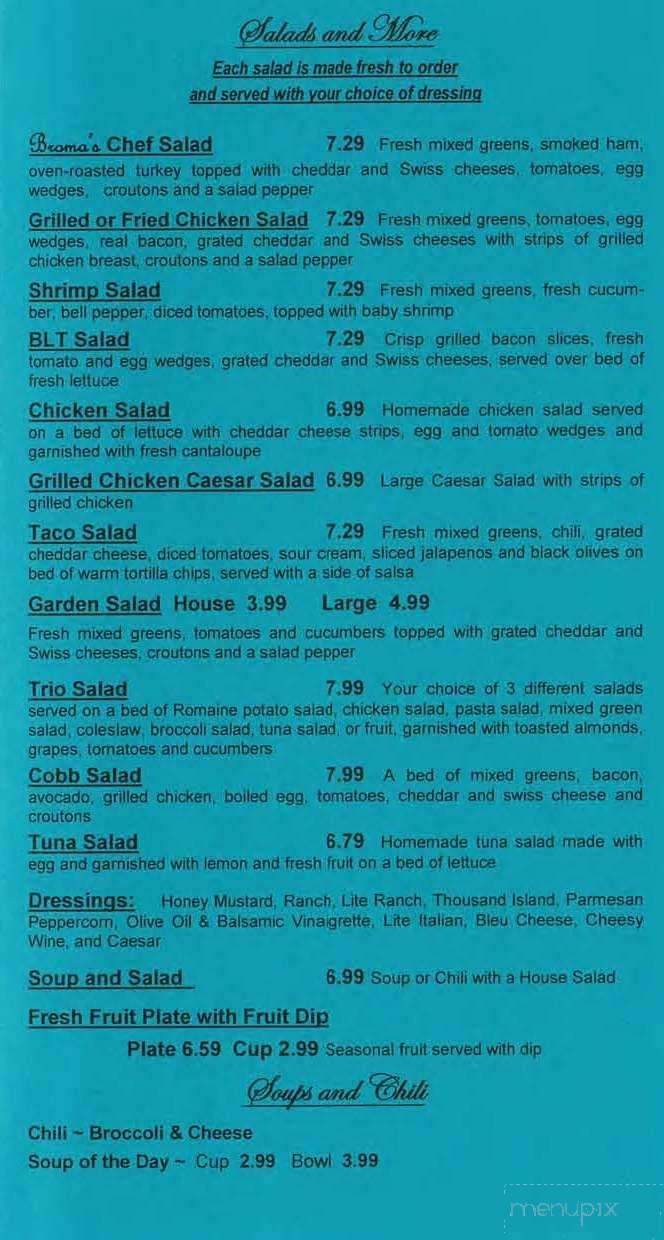 Broma's Deli - Brookhaven, MS menu_pic