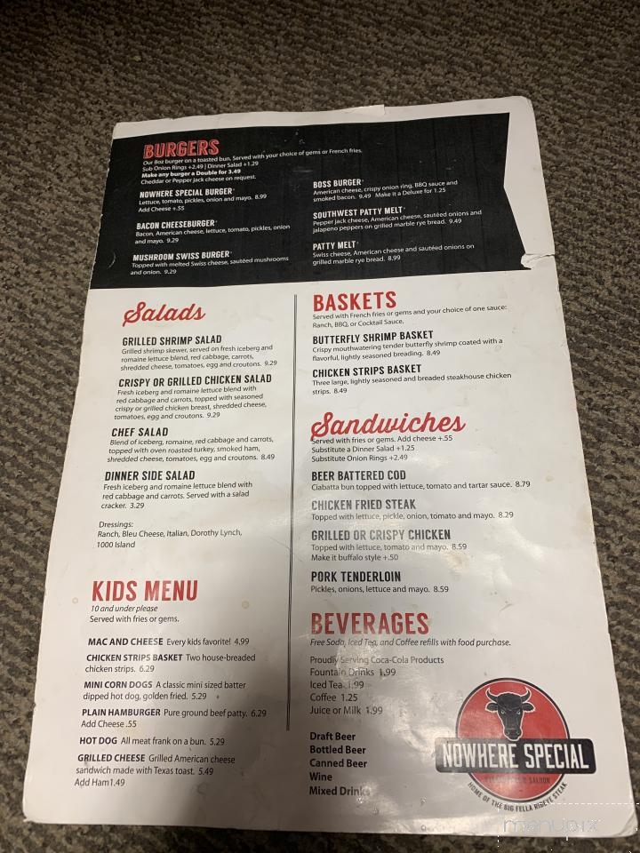 Nowhere Special - Linwood, NE menu_pic