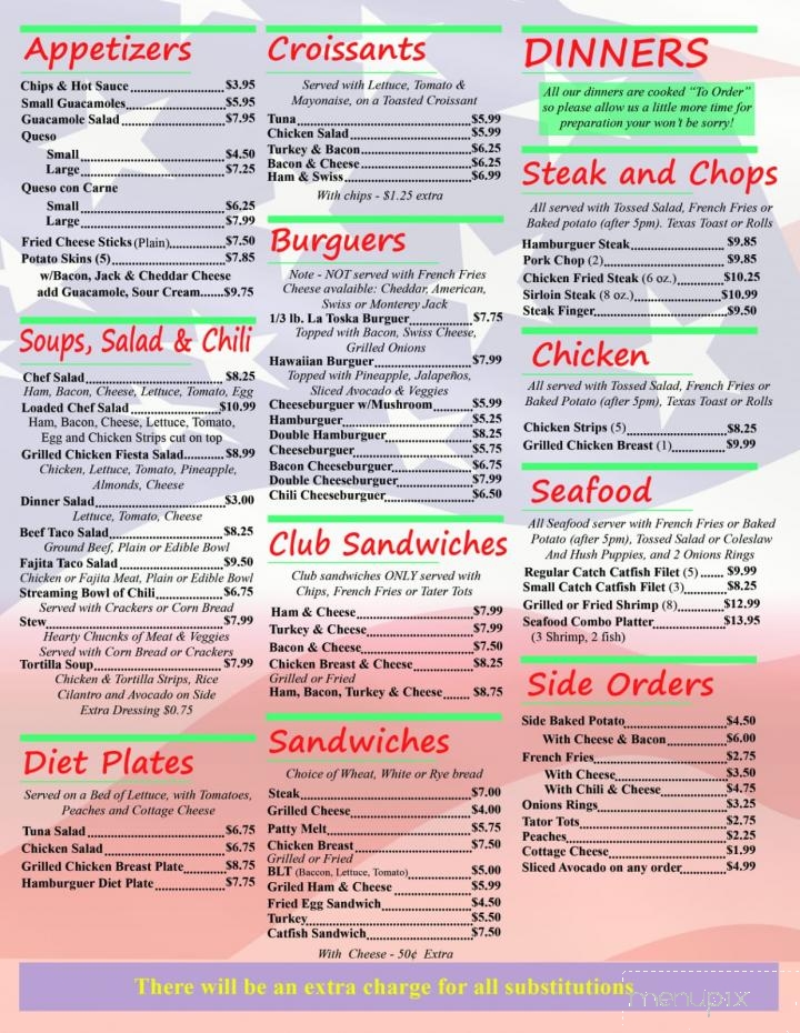 La Toska - Cedar Hill, TX menu_pic