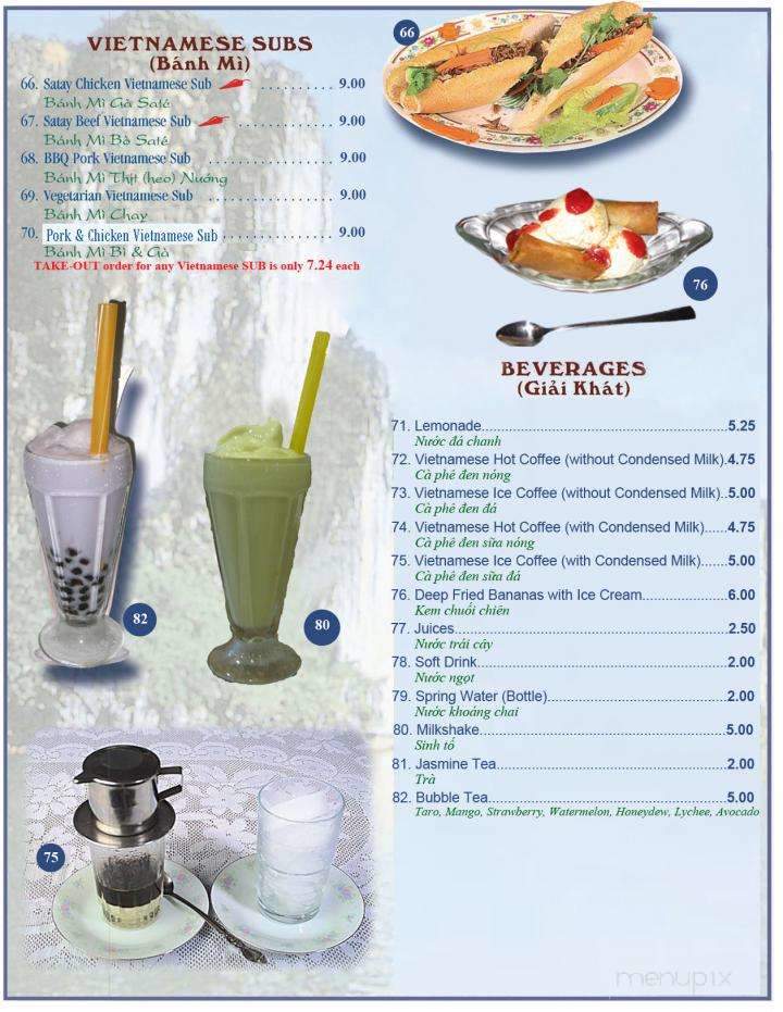 Ha Long Bay Restaurant - Calgary, AB menu_pic