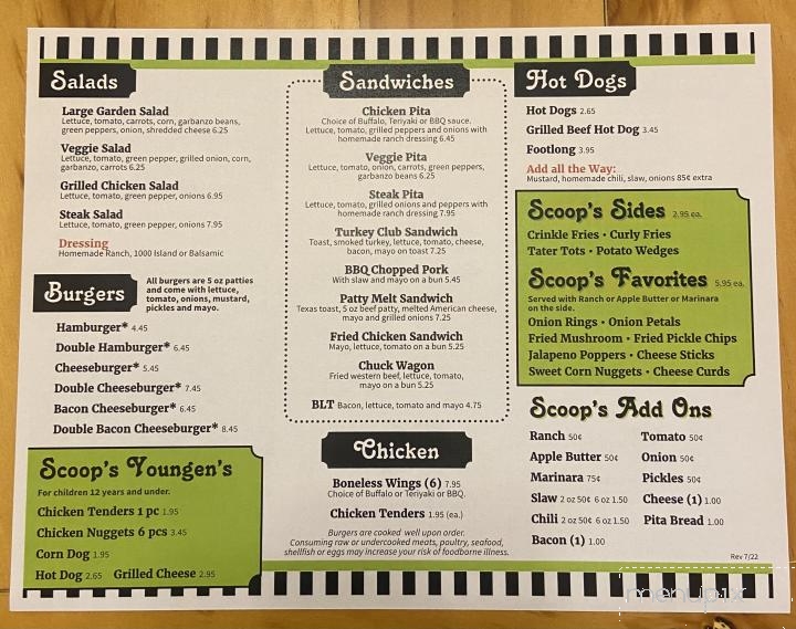 Southern Scoops - Jefferson, NC menu_pic