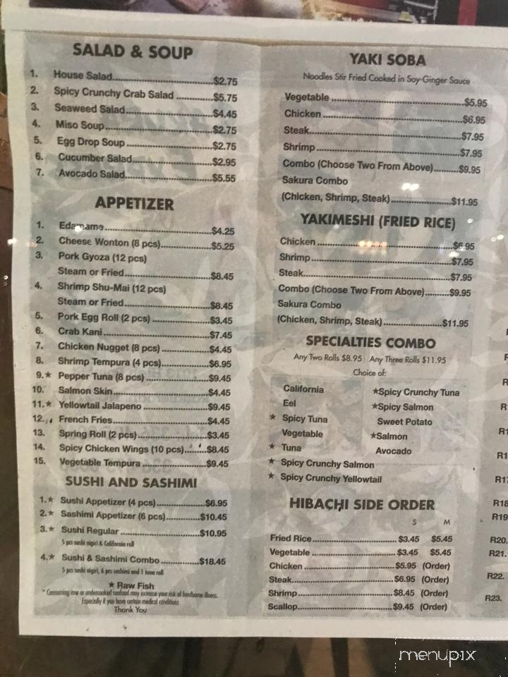Sakura Express - Randleman, NC menu_pic