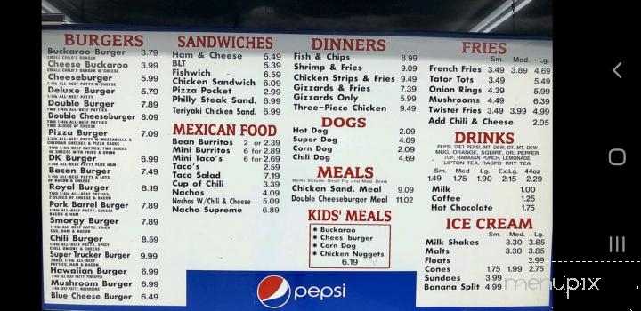 Bob's Drive In - Sunnyside, WA menu_pic