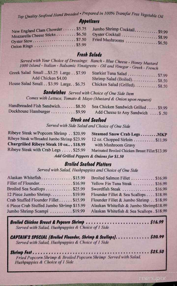 Fisherman's Dock - Kingsport, TN menu_pic