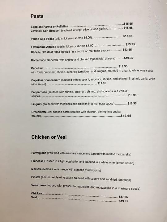 Guisseppe's Restaurant - Newfoundland, NJ menu_pic