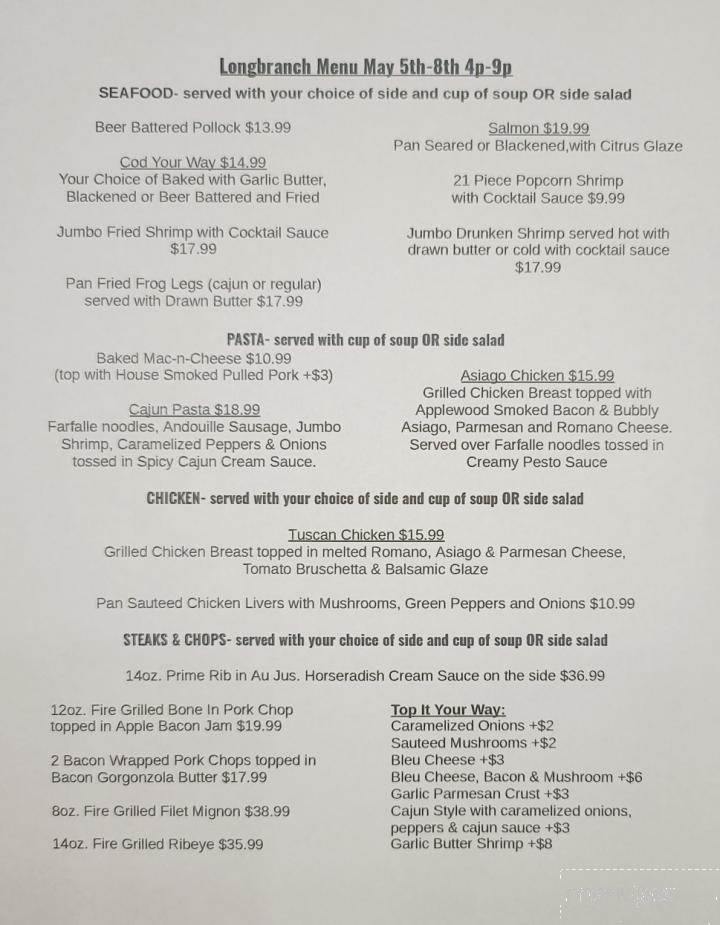 Long Branch Restaurant - Clifton, IL menu_pic