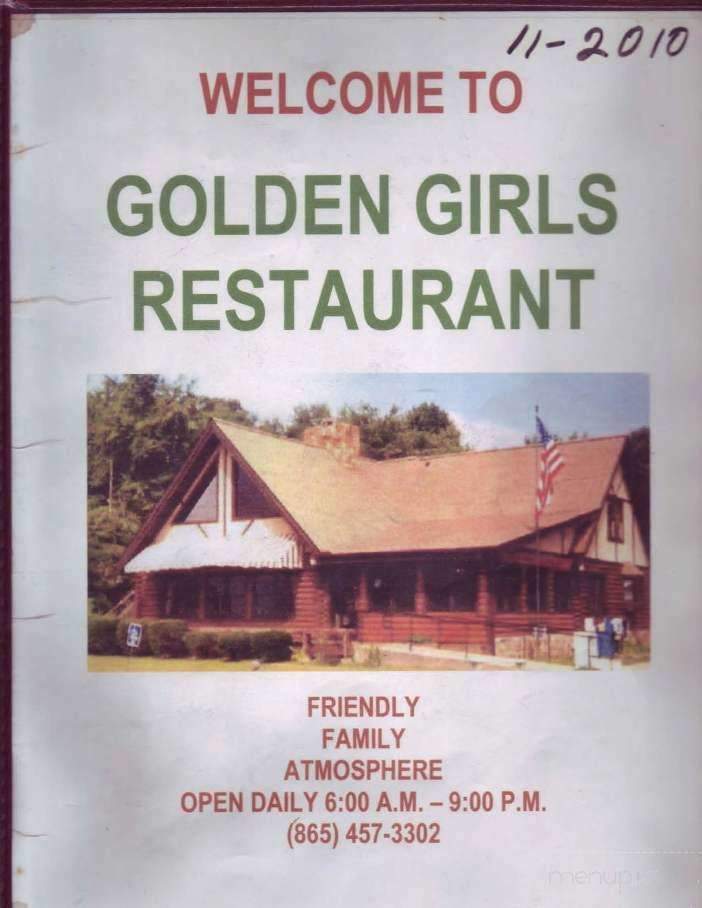 Golden Girls Restaurant - Clinton, TN menu_pic