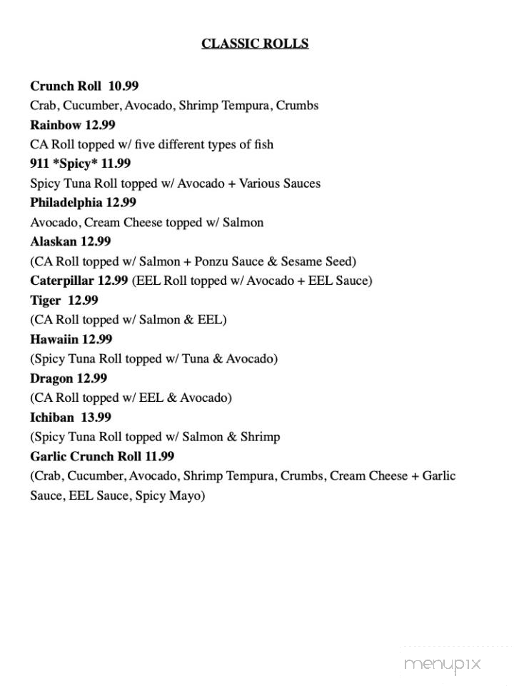 Sushi Plus - Helendale, CA menu_pic