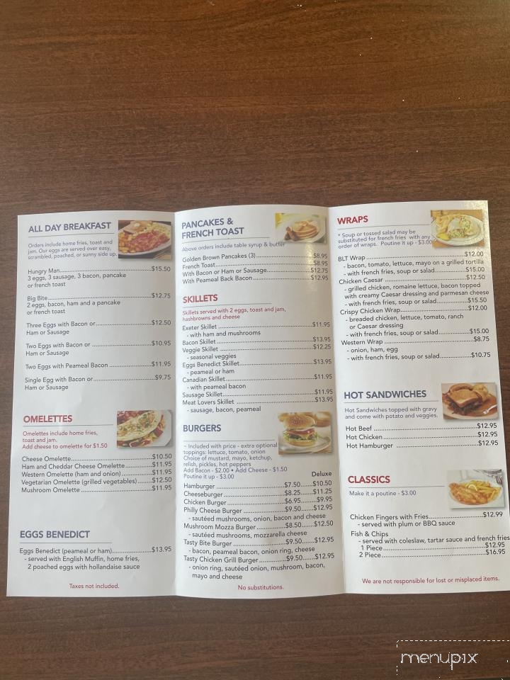 Tasty Bites Restaurant - Exeter, ON menu_pic