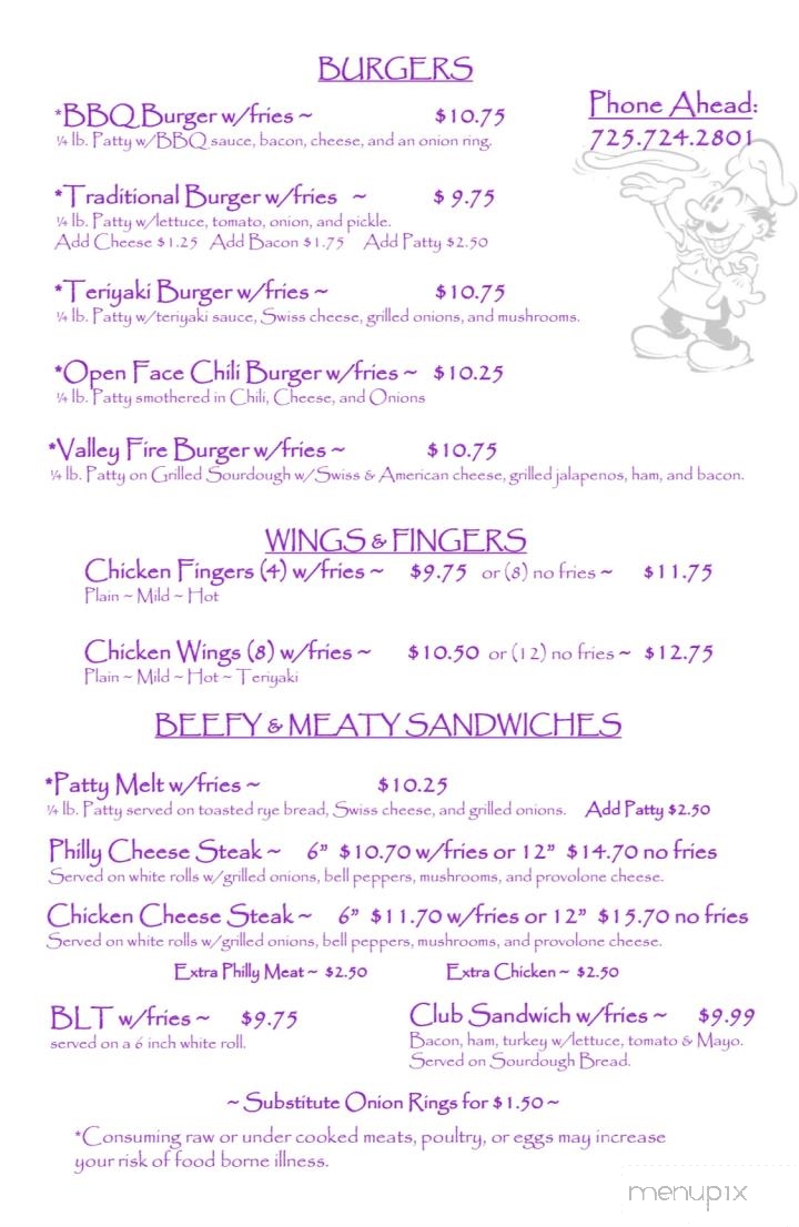 Idle Spurs Snack Shack - Jean, NV menu_pic