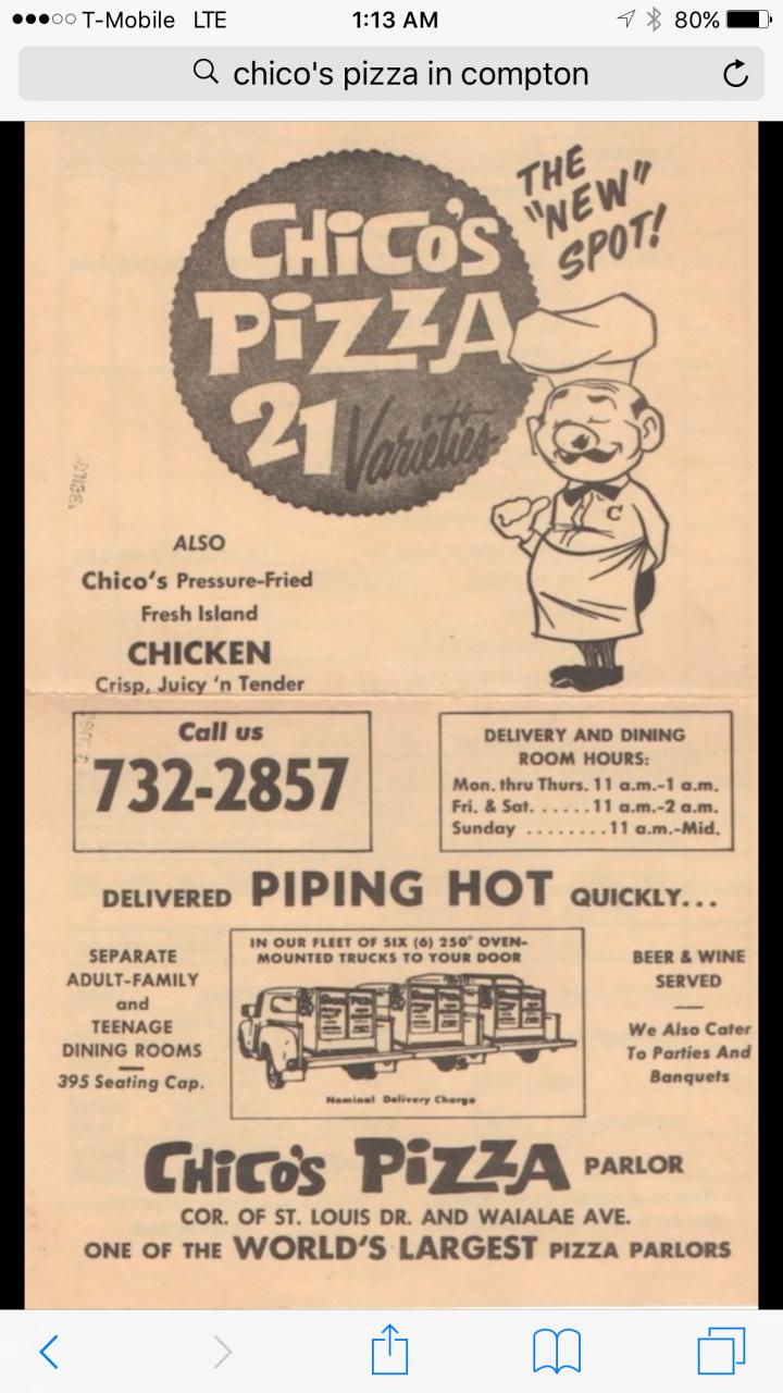 Chico's Pizza Parlors - Lynwood, CA