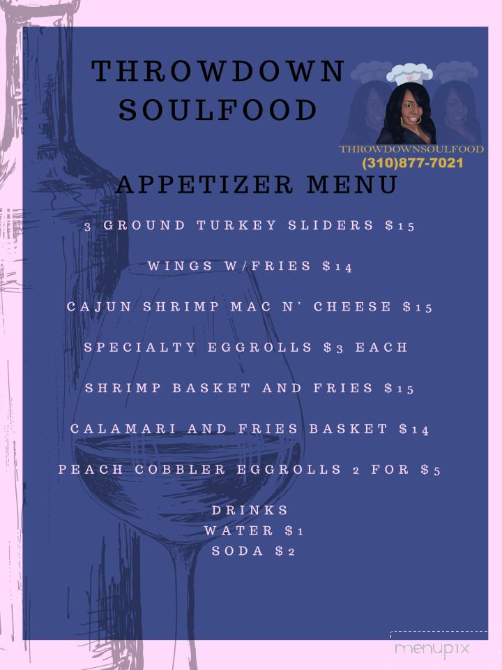 Throwdown Soulfood - Bellflower, CA menu_pic