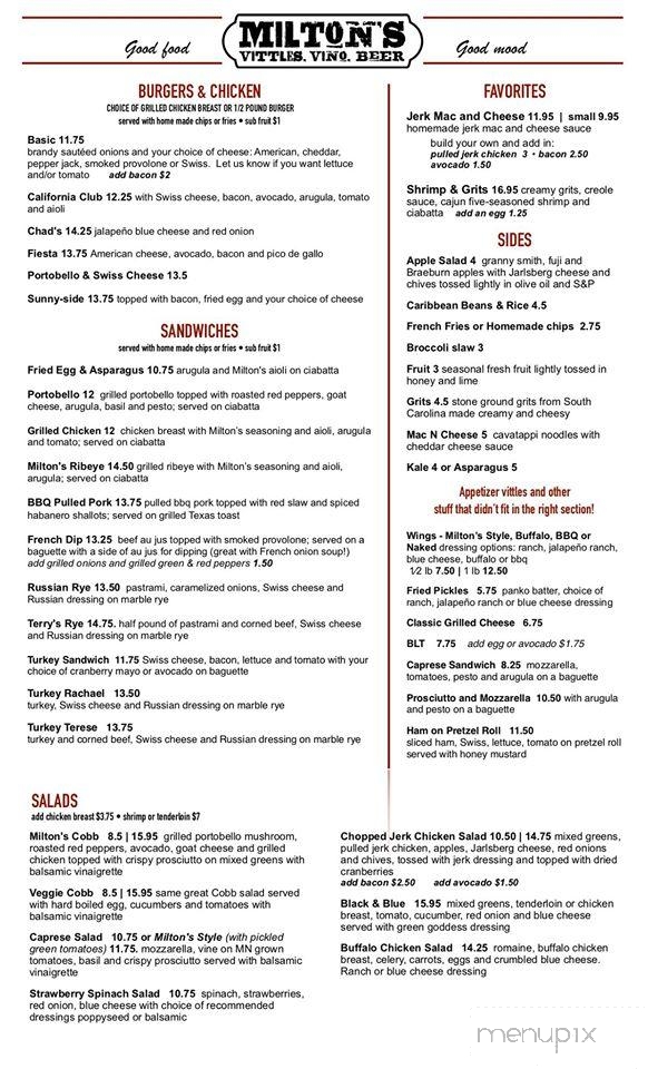 Milton's VVB - Crystal, MN menu_pic