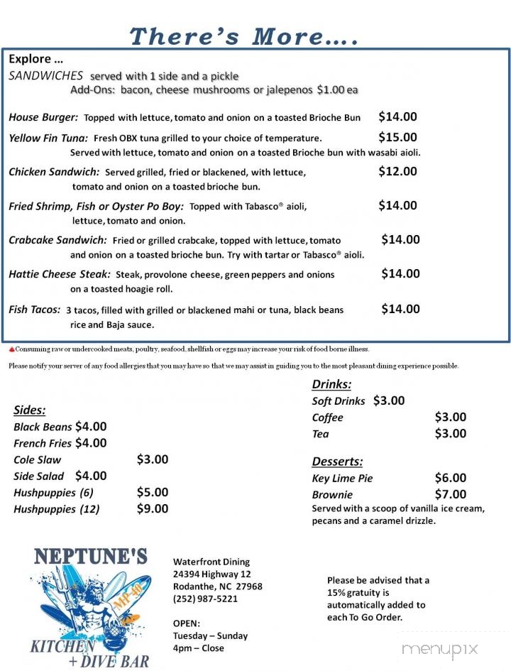 Neptunes Kitchen and Dive Bar - Rodanthe, NC