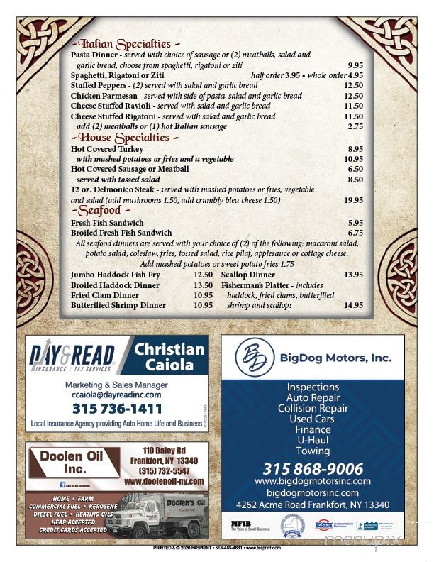 Knight Spot - Frankfort, NY menu_pic