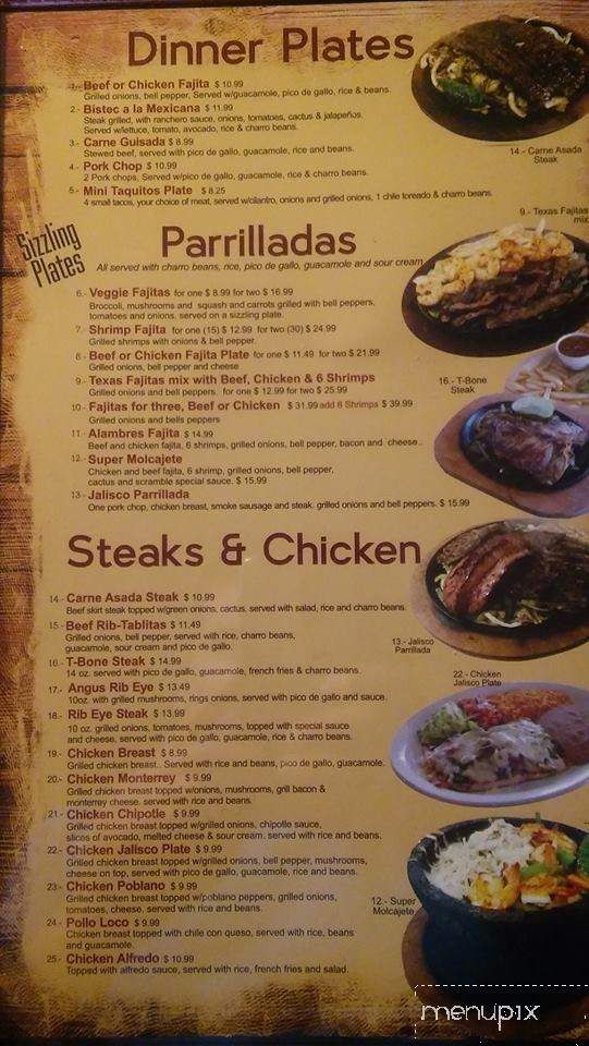New Rodeo Mexican Grill - Gatesville, TX menu_pic