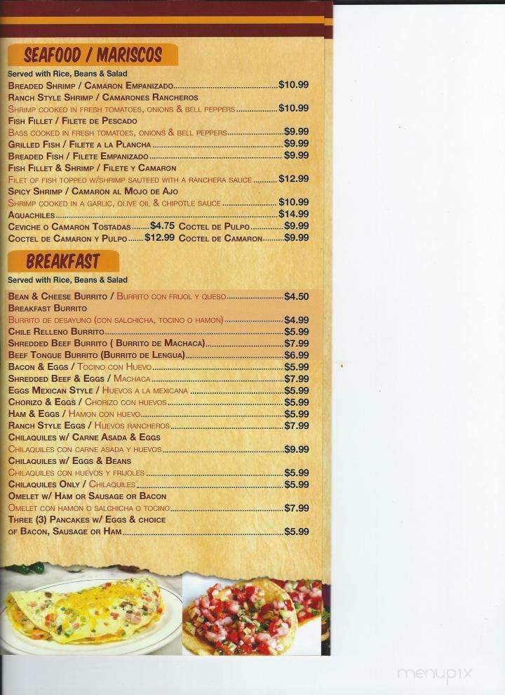 Cebollitas Restaurant - Whittier, CA menu_pic