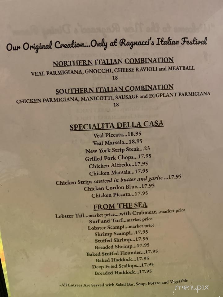 Ragnacci's Family Restaurant - Dunmore, PA menu_pic