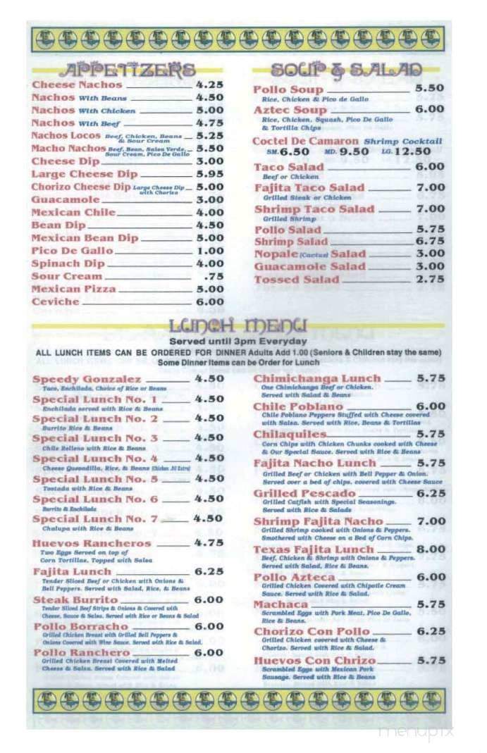 Las Palmas Family Mexican - Florence, SC menu_pic