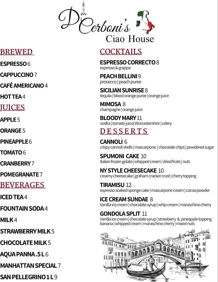 D Cerboni's Ciao House - Apple Valley, CA menu_pic