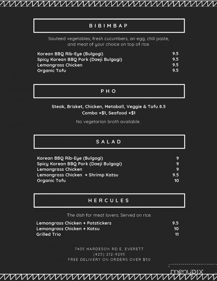 Chop Express - Everett, WA menu_pic
