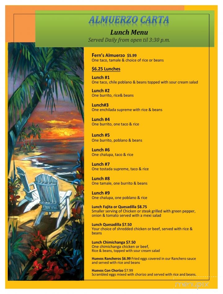 La Playa Azul Cocina & Cantina - Lakeview, OH menu_pic