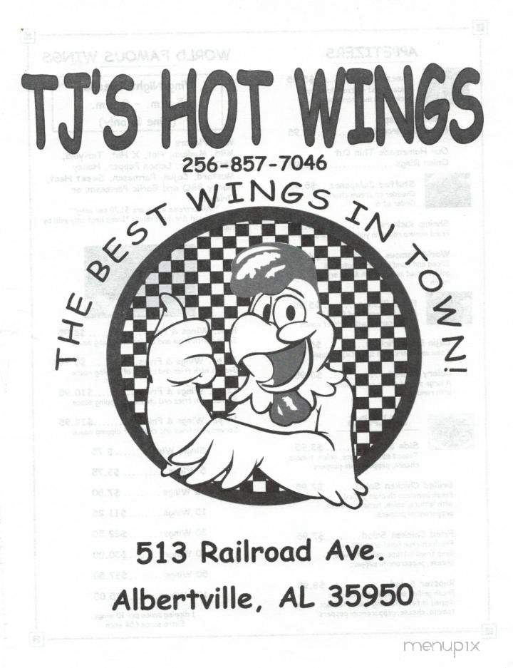 TJ's Hot Wings - Albertville, AL menu_pic