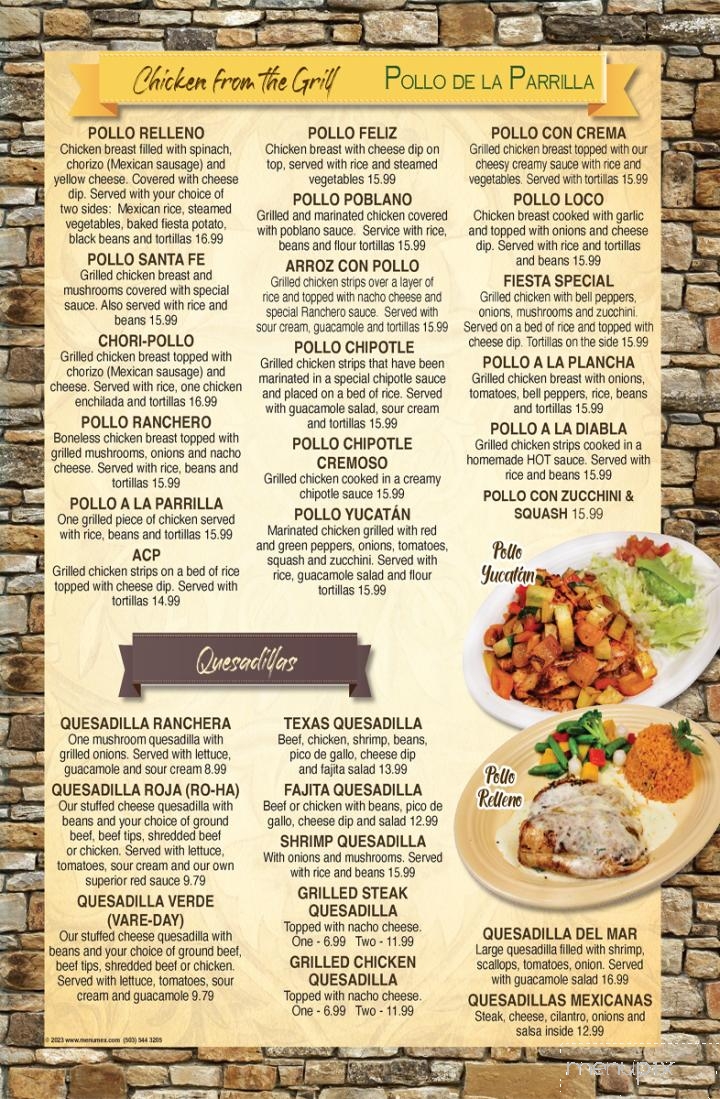 Fiesta Mexicana - Youngsville, NC menu_pic