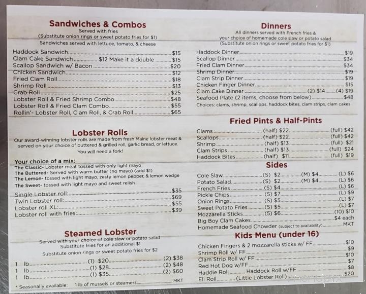 Fishermen's Catch - Raymond, ME menu_pic