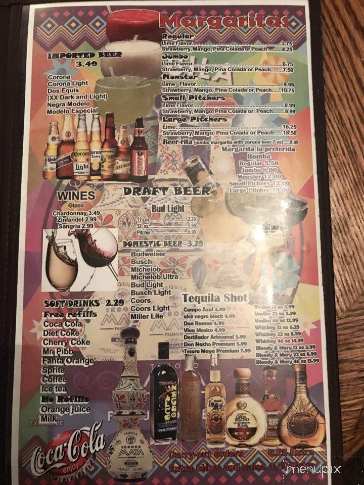 El Camino Real - Clinton, MO menu_pic