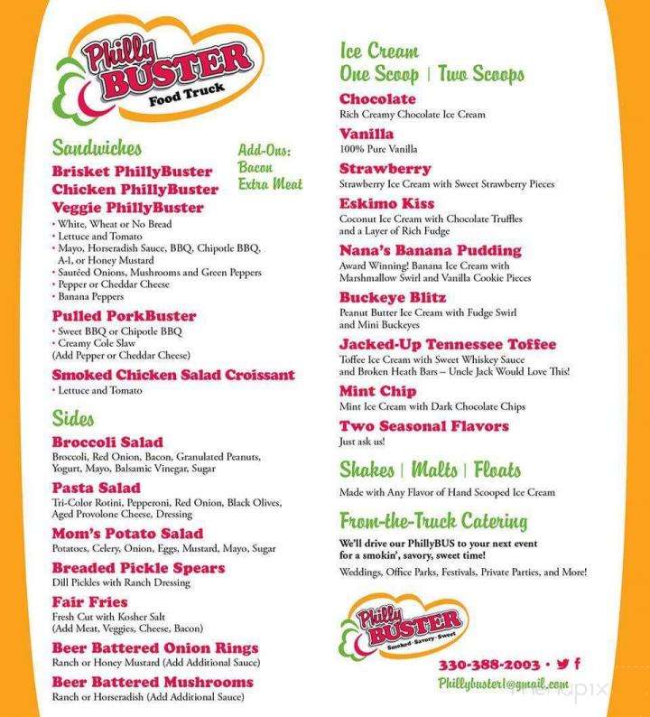 Philly Buster - Reynoldsburg, OH menu_pic