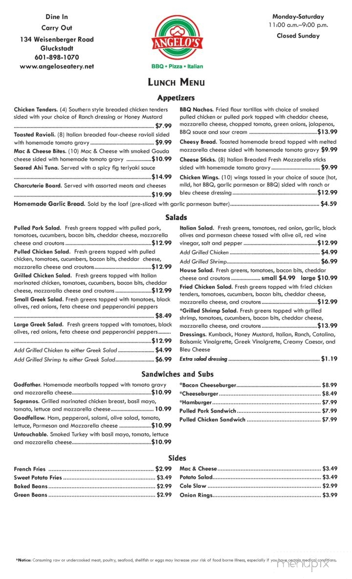 Angelo's - Madison, MS menu_pic