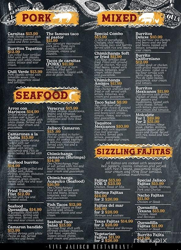 Viva Jalisco - Wellston, OH menu_pic