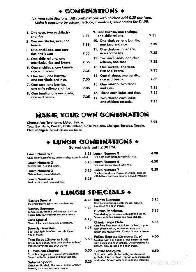 Mesquite Mexican Grill - Jackson, GA menu_pic