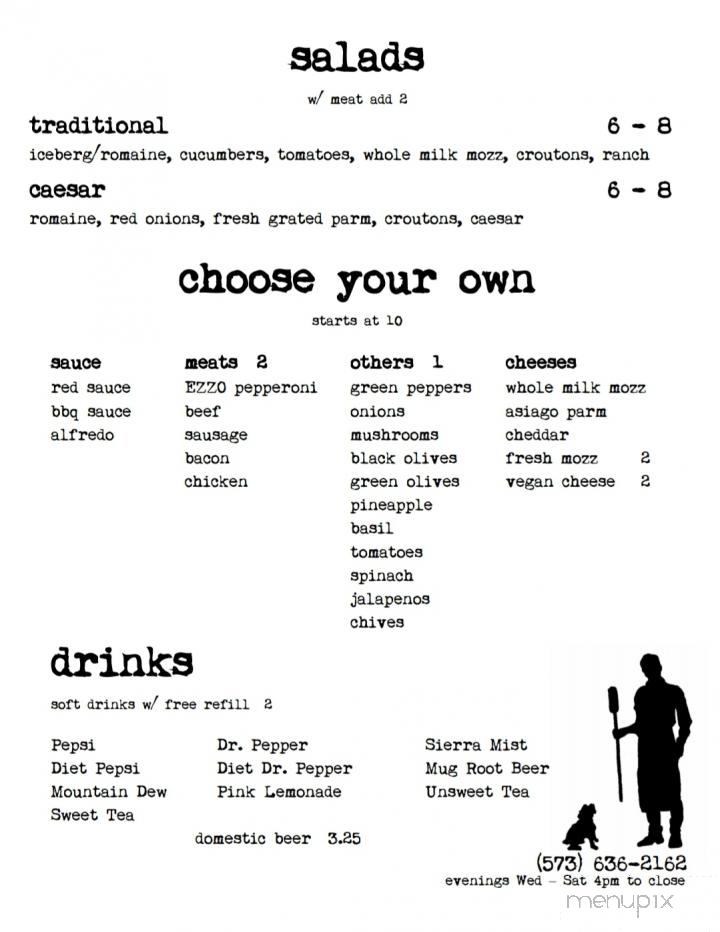 Pizza Underground - Jefferson City, MO menu_pic