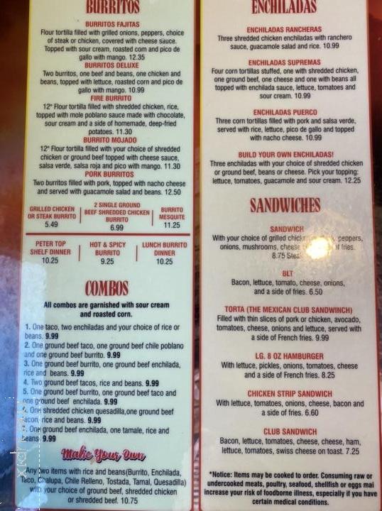 Mesquite Grill - Sylva, NC menu_pic