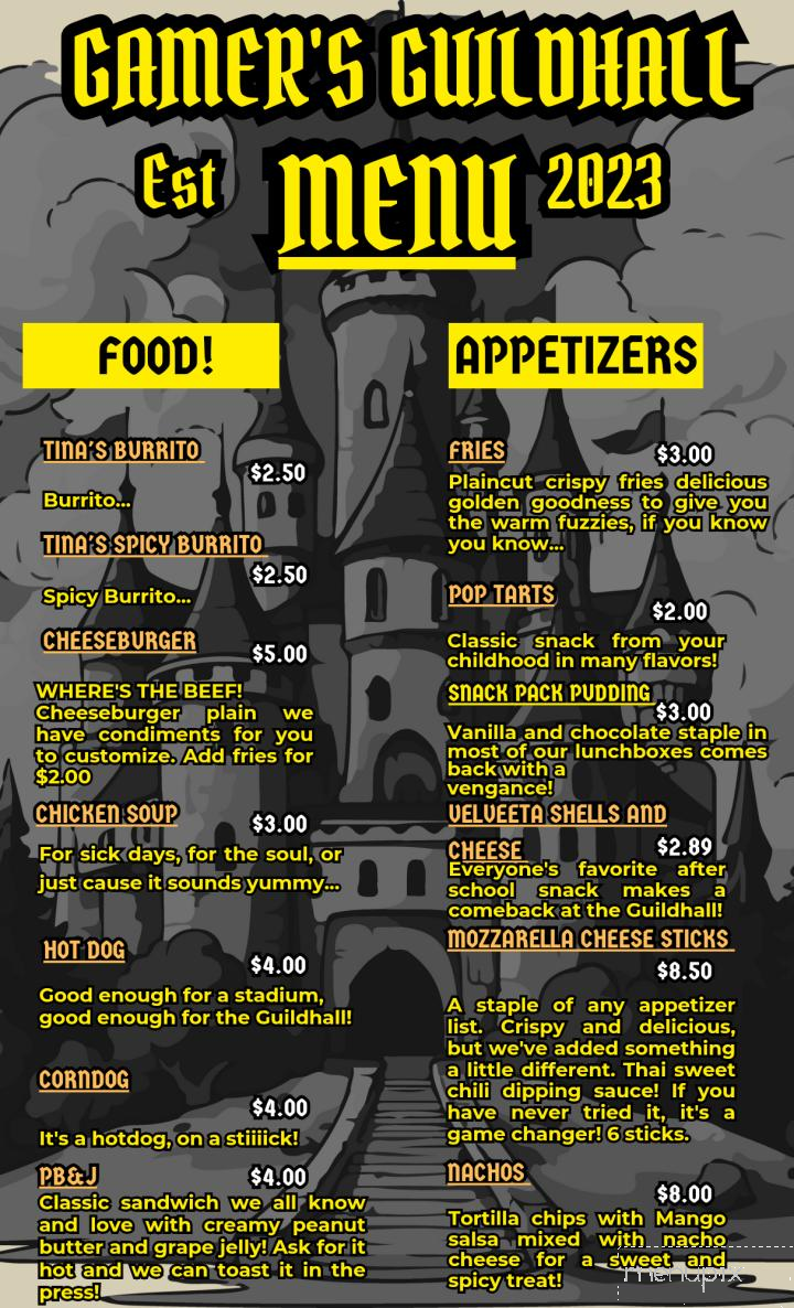 Gamer's Guildhall - Morehead City, NC menu_pic